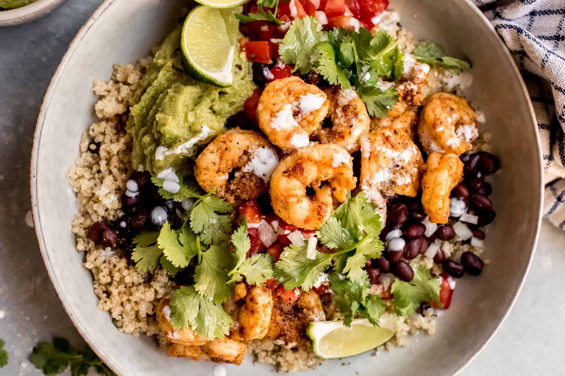 grain-bowl-with-shrimp-avocado-and-black-beans-recipe