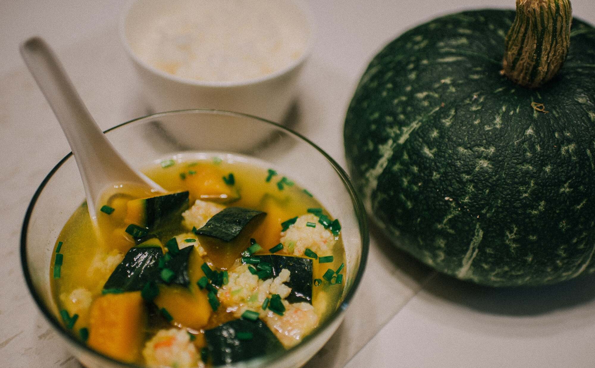 kabocha-squash-and-shrimp-soup-recipe